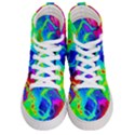 Abstract Art Tie Dye Rainbow Men s Hi-Top Skate Sneakers View1