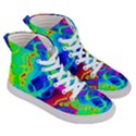 Abstract Art Tie Dye Rainbow Men s Hi-Top Skate Sneakers View3