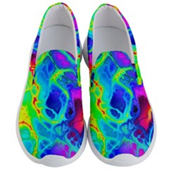 Abstract Art Tie Dye Rainbow Men s Lightweight Slip Ons by SpinnyChairDesigns