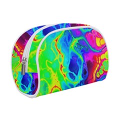 Abstract Art Tie Dye Rainbow Makeup Case (small) by SpinnyChairDesigns