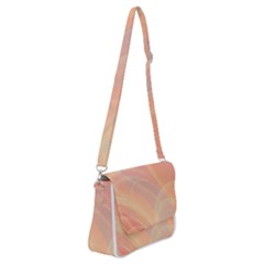 Coral Cream Abstract Art Pattern Shoulder Bag With Back Zipper by SpinnyChairDesigns