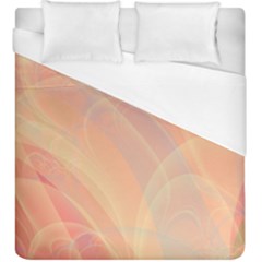 Coral Cream Abstract Art Pattern Duvet Cover (king Size) by SpinnyChairDesigns