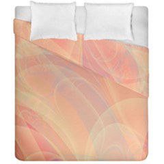 Coral Cream Abstract Art Pattern Duvet Cover Double Side (california King Size) by SpinnyChairDesigns