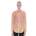 Coral Cream Abstract Art Pattern Womens Long Sleeve Shirt View1