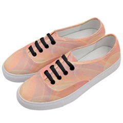 Coral Cream Abstract Art Pattern Women s Classic Low Top Sneakers by SpinnyChairDesigns