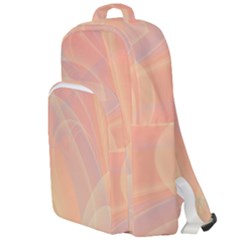 Coral Cream Abstract Art Pattern Double Compartment Backpack by SpinnyChairDesigns