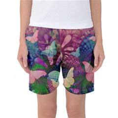 Butterfly Garden Art Women s Basketball Shorts by SpinnyChairDesigns