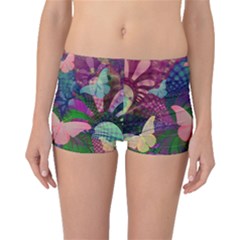 Butterfly Garden Art Boyleg Bikini Bottoms by SpinnyChairDesigns