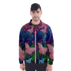 Butterfly Garden Art Men s Windbreaker by SpinnyChairDesigns