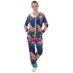 Butterfly Garden Art Women s Tracksuit by SpinnyChairDesigns