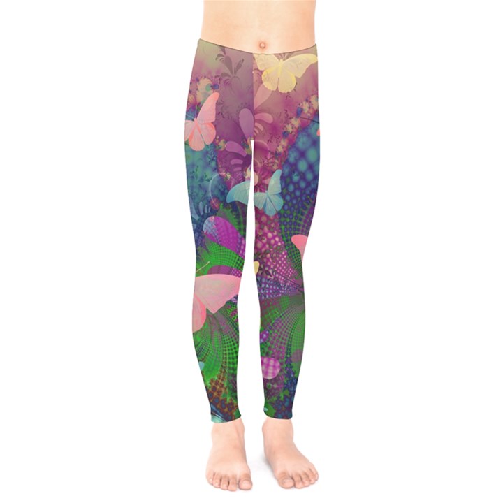 Butterfly Garden Art Kids  Leggings