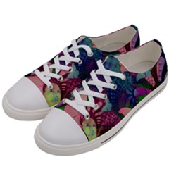 Butterfly Garden Art Women s Low Top Canvas Sneakers by SpinnyChairDesigns