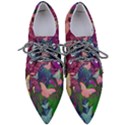 Butterfly Garden Art Pointed Oxford Shoes View1