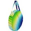 Sporty Stripes Swoosh Green Blue Giant Round Zipper Tote View3