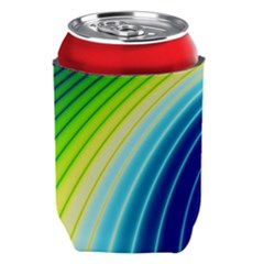 Sporty Stripes Swoosh Green Blue Can Holder by SpinnyChairDesigns