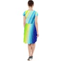 Sporty Stripes Swoosh Green Blue Cap Sleeve Midi Dress View2