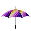 Sporty Stripes Swoosh Purple Gold Red Straight Umbrellas View3