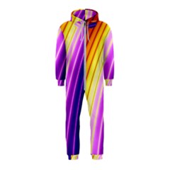 Sporty Stripes Swoosh Purple Gold Red Hooded Jumpsuit (kids) by SpinnyChairDesigns