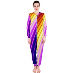 Sporty Stripes Swoosh Purple Gold Red Onepiece Jumpsuit (ladies) 