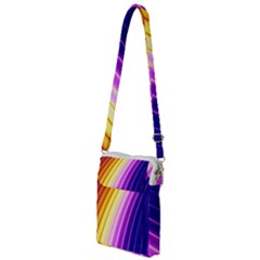 Sporty Stripes Swoosh Purple Gold Red Multi Function Travel Bag by SpinnyChairDesigns