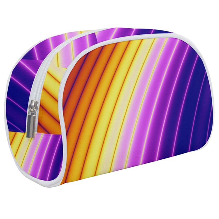 Sporty Stripes Swoosh Purple Gold Red Makeup Case (Medium)