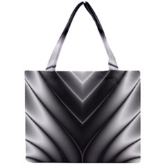 Black And Silver Pattern Mini Tote Bag by SpinnyChairDesigns