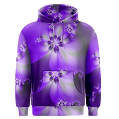 Violet Purple Flower Print Men s Core Hoodie by SpinnyChairDesigns