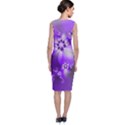 Violet Purple Flower Print Classic Sleeveless Midi Dress View2