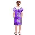 Violet Purple Flower Print Kids  Drop Waist Dress View2