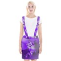 Violet Purple Flower Print Braces Suspender Skirt View1