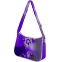 Violet Purple Flower Print Zip Up Shoulder Bag View2