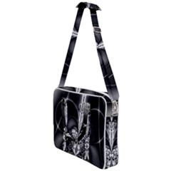 Abstract Black And White Art Cross Body Office Bag by SpinnyChairDesigns