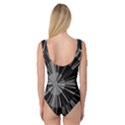 Abstract Black and White Stripes Princess Tank Leotard  View2