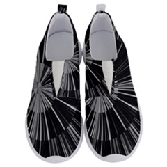 Abstract Black And White Stripes No Lace Lightweight Shoes by SpinnyChairDesigns