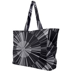 Abstract Black And White Stripes Simple Shoulder Bag by SpinnyChairDesigns