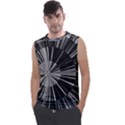 Abstract Black and White Stripes Men s Regular Tank Top View1