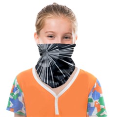 Abstract Black And White Stripes Face Covering Bandana (kids)