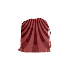 Vermilion Stripes Drawstring Pouch (small) by SpinnyChairDesigns