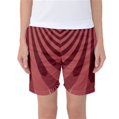 Vermilion Stripes Women s Basketball Shorts by SpinnyChairDesigns