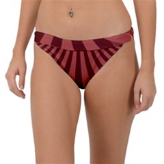 Vermilion Stripes Band Bikini Bottom by SpinnyChairDesigns