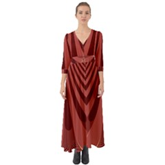 Vermilion Stripes Button Up Boho Maxi Dress by SpinnyChairDesigns