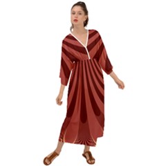 Vermilion Stripes Grecian Style  Maxi Dress by SpinnyChairDesigns