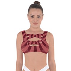 Vermilion Stripes Bandaged Up Bikini Top by SpinnyChairDesigns