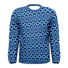 Abstract Blue Circles Mosaic Men s Long Sleeve Tee by SpinnyChairDesigns