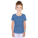 Abstract Blue Circles Mosaic Kids  One Piece Tee View1