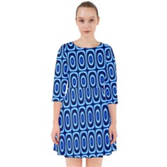 Abstract Blue Circles Mosaic Smock Dress by SpinnyChairDesigns