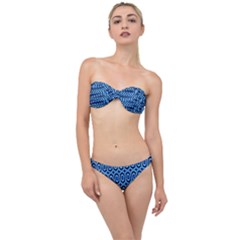 Abstract Blue Circles Mosaic Classic Bandeau Bikini Set by SpinnyChairDesigns