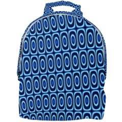 Abstract Blue Circles Mosaic Mini Full Print Backpack by SpinnyChairDesigns