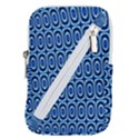 Abstract Blue Circles Mosaic Belt Pouch Bag (Small) View1