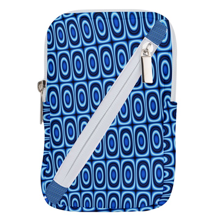 Abstract Blue Circles Mosaic Belt Pouch Bag (Small)